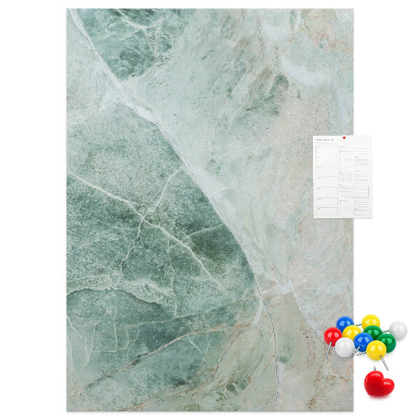 Decoración pizarra de corcho Mármol verde con vetas delicadas