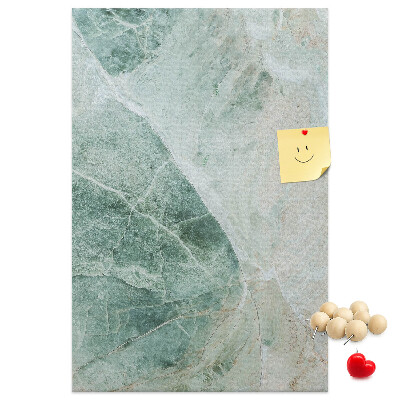 Decoración pizarra de corcho Mármol verde con vetas delicadas