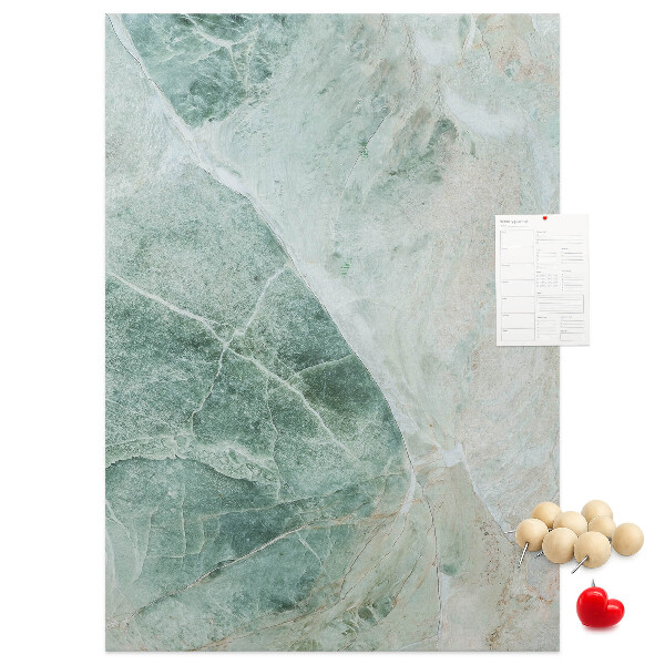 Decoración pizarra de corcho Mármol verde con vetas delicadas