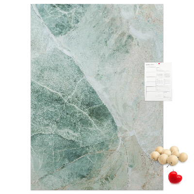 Decoración pizarra de corcho Mármol verde con vetas delicadas