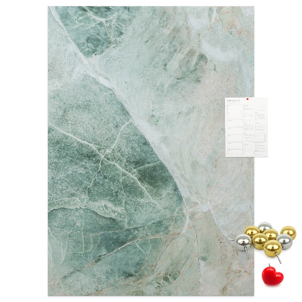 Decoración pizarra de corcho Mármol verde con vetas delicadas