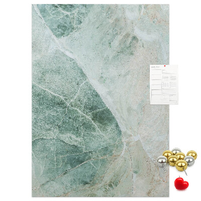 Decoración pizarra de corcho Mármol verde con vetas delicadas