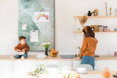 Decoración pizarra de corcho Mármol verde con vetas delicadas