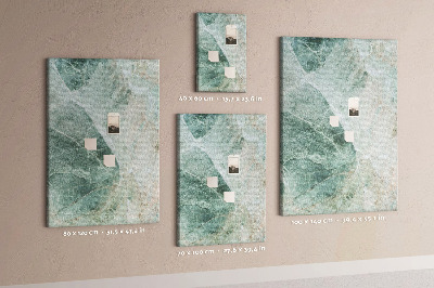 Decoración pizarra de corcho Mármol verde con vetas delicadas