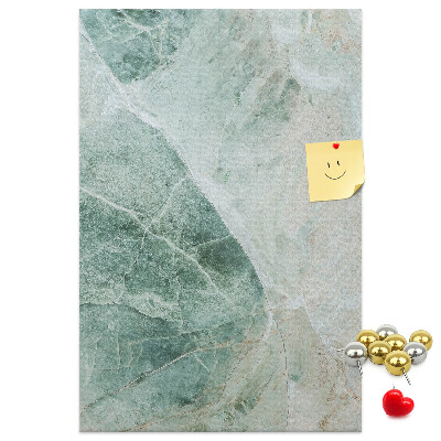 Decoración pizarra de corcho Mármol verde con vetas delicadas