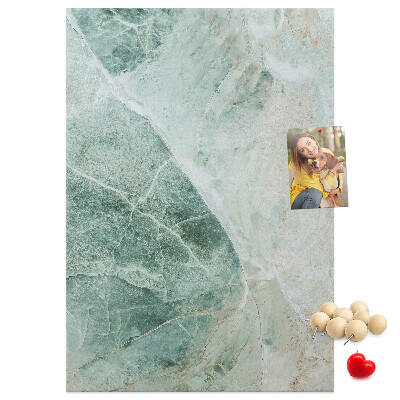 Decoración pizarra de corcho Mármol verde con vetas delicadas