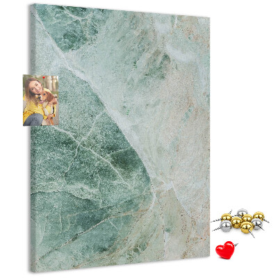 Decoración pizarra de corcho Mármol verde con vetas delicadas