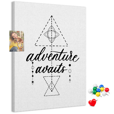 Tablero de corcho Símbolos geométricos de aventura y exploración