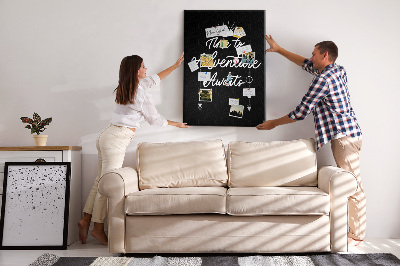 Decoración pizarra de corcho Es hora de una aventura en la oscuridad.