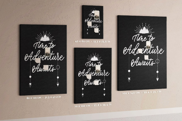 Decoración pizarra de corcho Es hora de una aventura en la oscuridad.