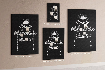 Decoración pizarra de corcho Es hora de una aventura en la oscuridad.