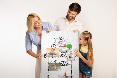 Tablero de corcho para pared Es hora de una aventura con una inscripción inspiradora.