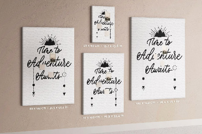 Tablero de corcho para pared Es hora de una aventura con una inscripción inspiradora.