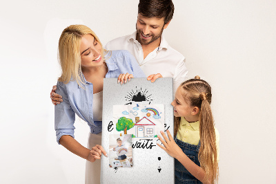 Tablero de corcho para pared Es hora de una aventura con una inscripción inspiradora.