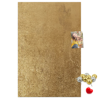 Tablón de corcho Papel dorado con alfileres de colores