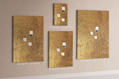Tablón de corcho Papel dorado con alfileres de colores
