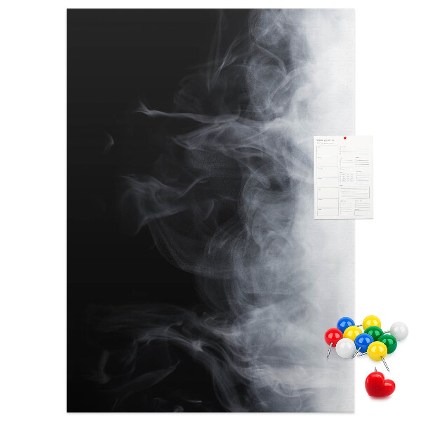 Tablero de corcho Niebla blanca y negra con una transición suave.