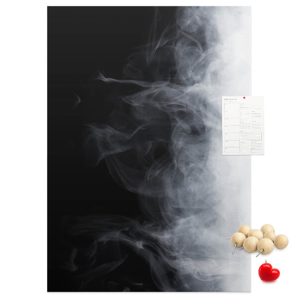 Tablero de corcho Niebla blanca y negra con una transición suave.