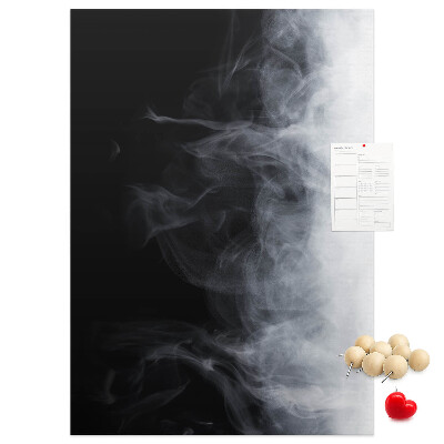 Tablero de corcho Niebla blanca y negra con una transición suave.