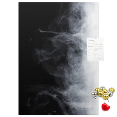 Tablero de corcho Niebla blanca y negra con una transición suave.