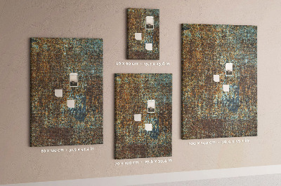 Decoración pizarra de corcho Textura rústica con detalles azules.