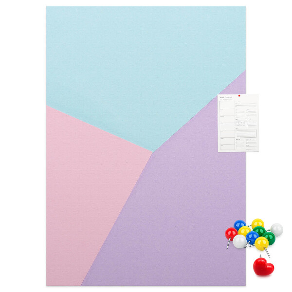 Tablero de corcho para pared Formas geométricas en tonos pastel
