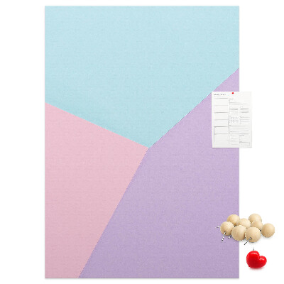Tablero de corcho para pared Formas geométricas en tonos pastel