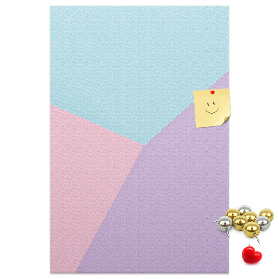Tablero de corcho para pared Formas geométricas en tonos pastel