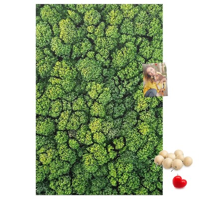 Decoración pizarra de corcho Bosque verde visto desde una perspectiva aérea
