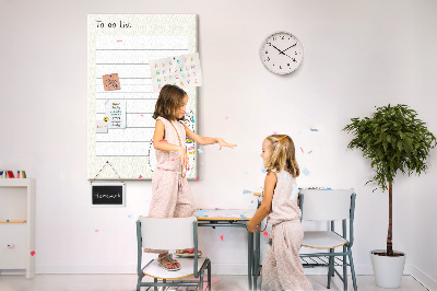 Tablero de corcho Cuaderno colorido con llamas y patrones