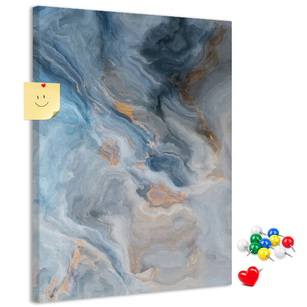 Tablero de corcho para pared Diseño abstracto en tonos azules