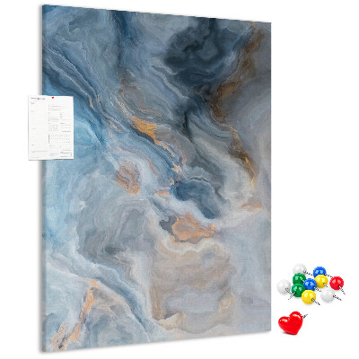 Tablero de corcho para pared Diseño abstracto en tonos azules