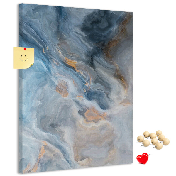 Tablero de corcho para pared Diseño abstracto en tonos azules