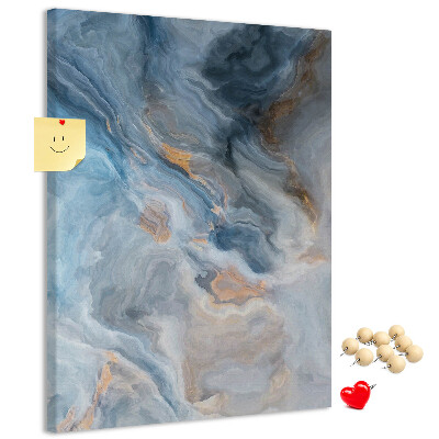 Tablero de corcho para pared Diseño abstracto en tonos azules