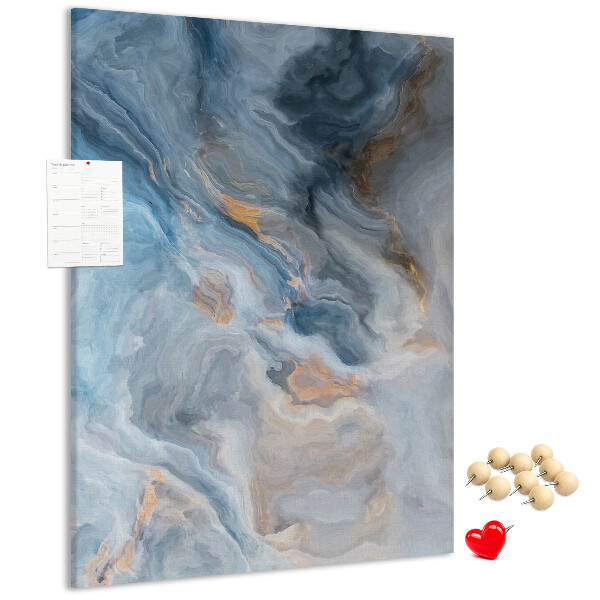 Tablero de corcho para pared Diseño abstracto en tonos azules
