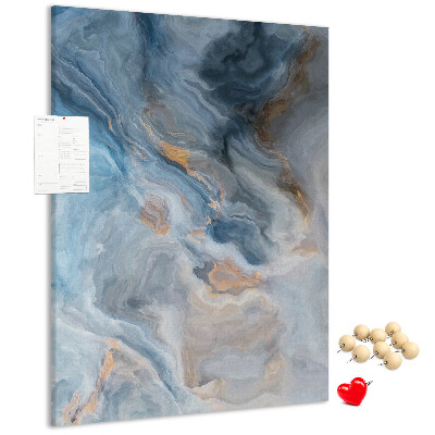 Tablero de corcho para pared Diseño abstracto en tonos azules