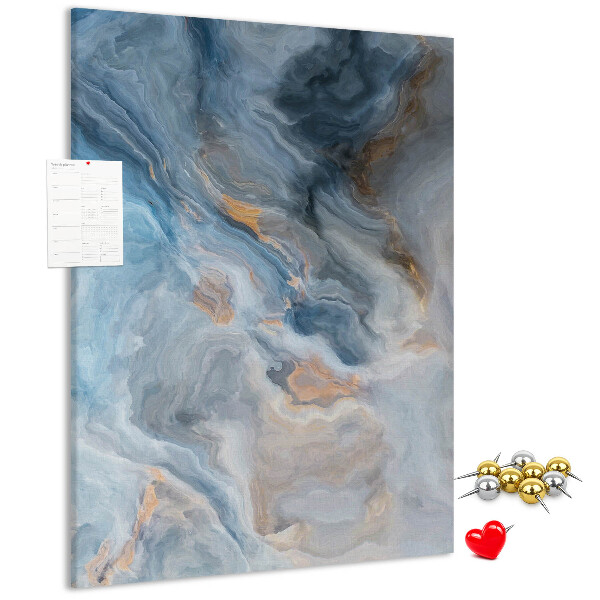 Tablero de corcho para pared Diseño abstracto en tonos azules