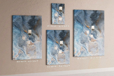 Tablero de corcho para pared Diseño abstracto en tonos azules