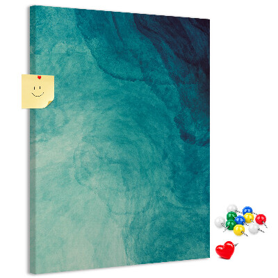Tablero de corcho Diseño abstracto en tonos azules