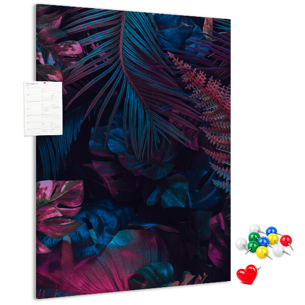 Tablón de corcho Un bosque misterioso de colores intensos