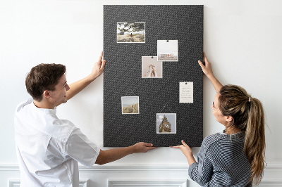 Tablero de corcho para pared Textura negra con un sutil patrón de carbón.