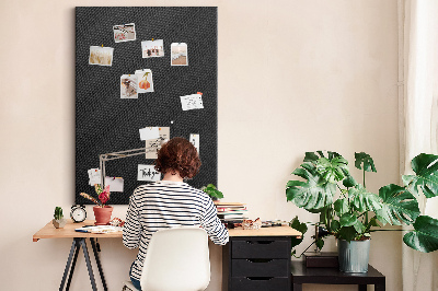 Tablero de corcho para pared Textura negra con un sutil patrón de carbón.