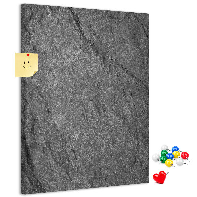 Decoración pizarra de corcho Textura de piedra natural gris-negra