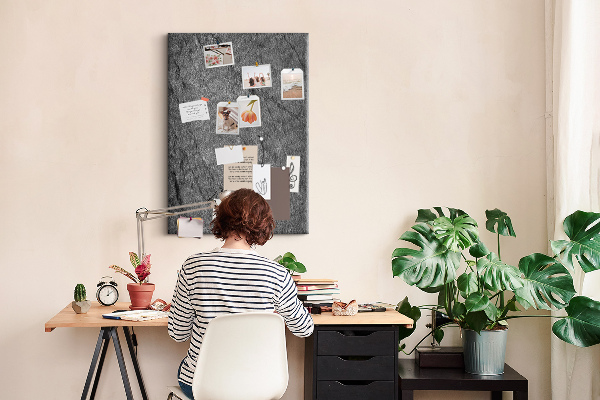 Decoración de pizarra de corcho con textura de piedra natural gris y negra