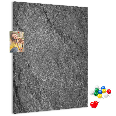 Decoración de pizarra de corcho con textura de piedra natural gris y negra