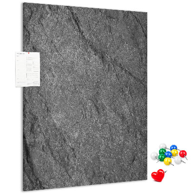 Decoración de pizarra de corcho con textura de piedra natural gris y negra