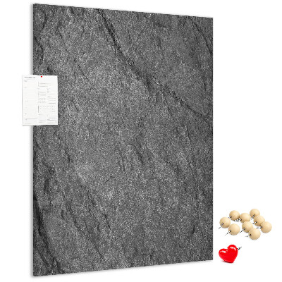 Decoración de pizarra de corcho con textura de piedra natural gris y negra