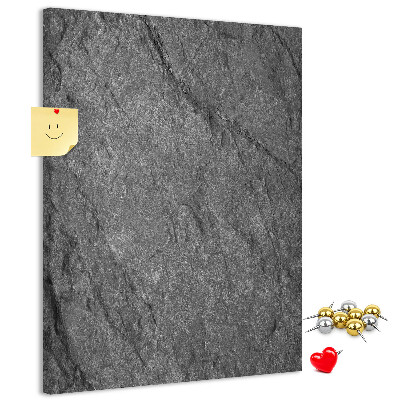 Decoración de pizarra de corcho con textura de piedra natural gris y negra