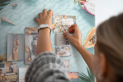 Tablero de corcho para pared diseño de frutas tropicales con toques marinos