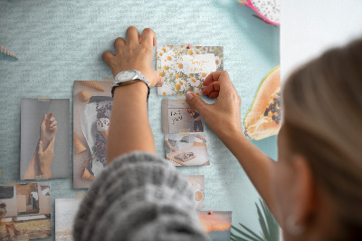 Tablero de corcho para pared diseño de frutas tropicales con toques marinos